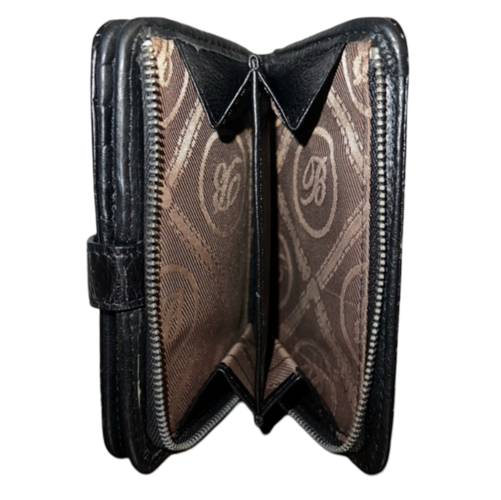 Brighton Black Croc-Embossed Women's Wallet - Picture 7 of 11